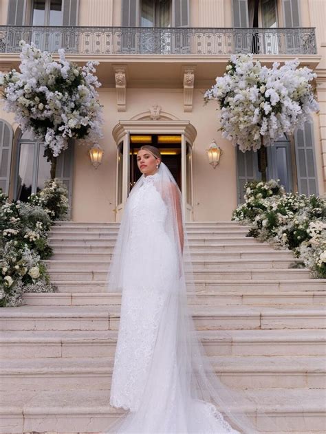 chanel blue wedding dress|sofia richie Chanel wedding dress.